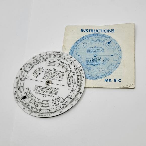 Mark VIII-C Computer and Instructions Reckoning Computer MK 8C Pan Am - Picture 1 of 12